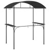 Gazebo churrasco prateleiras laterais 220x115x230 aço antracite 5