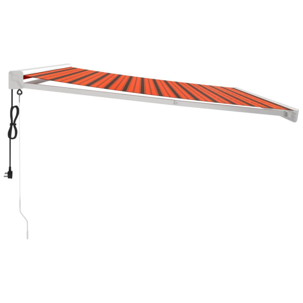 Toldo retráctil aluminio y tela naranja y marrón 4x3 m M 4