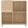 Mueble discos madera contrachapada roble Sonoma 84.5x38x89 cm 4