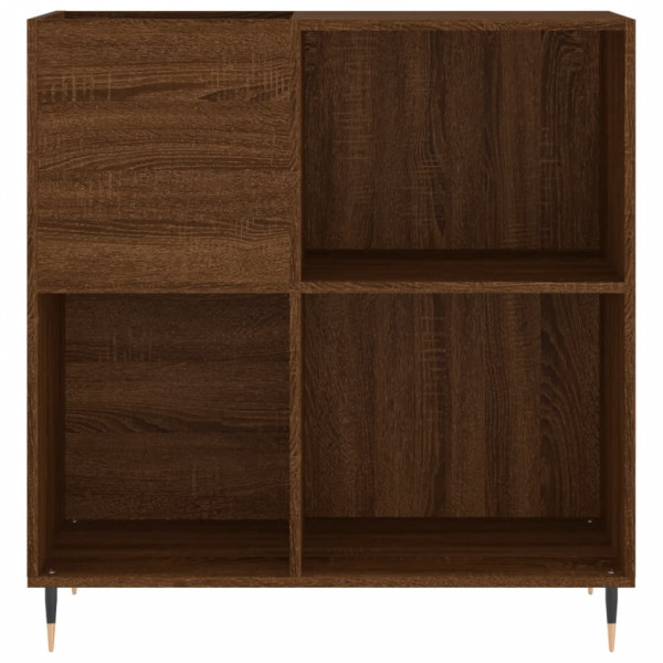 Mueble discos madera contrachapada roble marrón 84.5x38x89 cm M 4