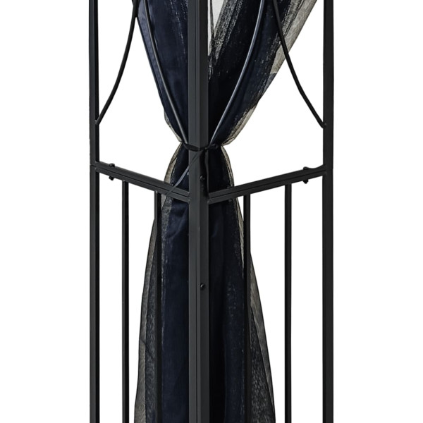 Gazebo com paredes laterais 400x300x270 cm aço antracite M 5