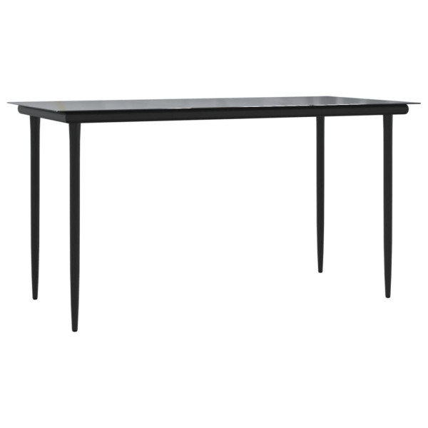 Set comedor de jardín 5 piezas con cojines ratán sintético gris M 4