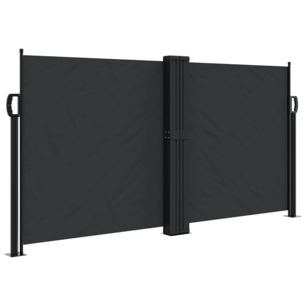 Toldo lateral retráctil negro 120x600 cm M 2