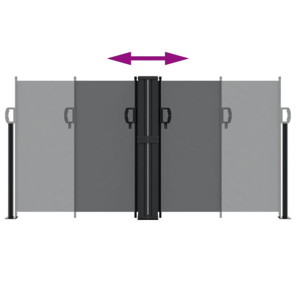 Toldo lateral retrátil 120x600 cm preto M 5