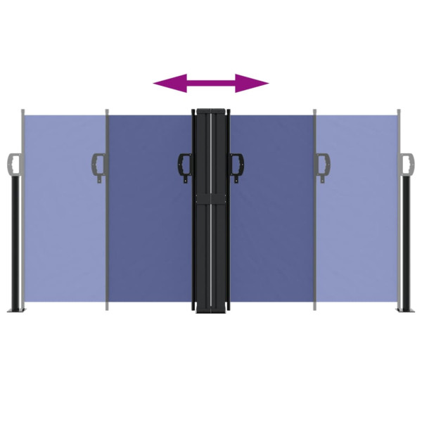 Toldo lateral retráctil azul 120x600 cm M 5