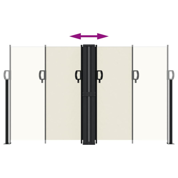 Toldo lateral retrátil 140x600 cm creme M 5