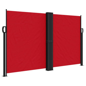 Toldo lateral retráctil rojo 140x600 cm H