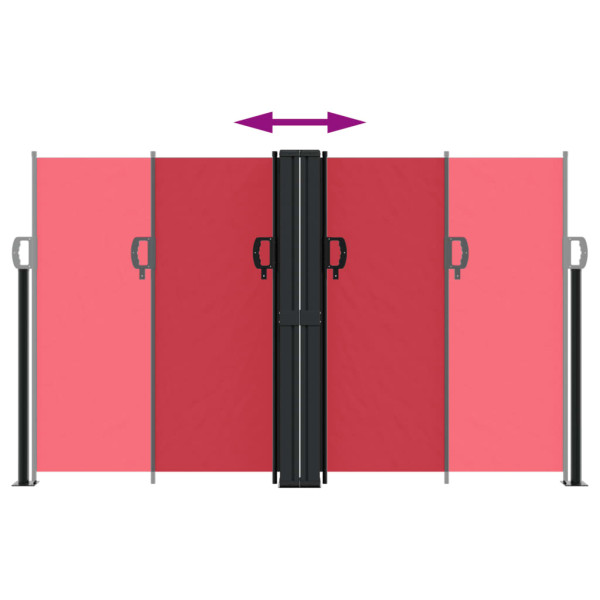 Toldo lateral retráctil rojo 140x600 cm M 5