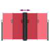 Toldo lateral retráctil rojo 140x600 cm 5