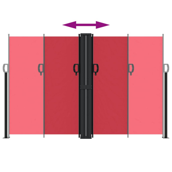 Toldo lateral retrátil 160x600 cm vermelho M 5