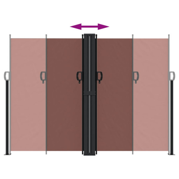 Toldo lateral retrátil 180x600 cm castanho M 5