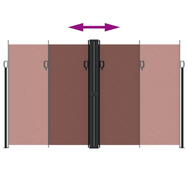 Toldo lateral retrátil 200x600 cm castanho M 5