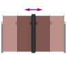 Toldo lateral retráctil marrón 200x600 cm 5