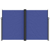 Toldo lateral retráctil azul 220x600 cm 3