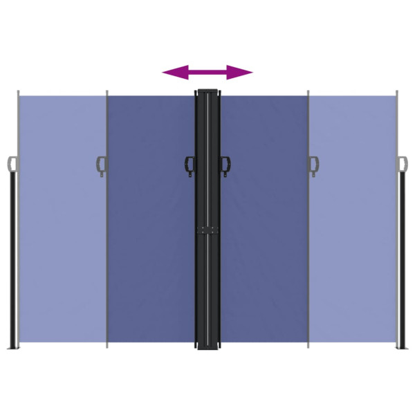 Toldo lateral retráctil azul 220x600 cm M 5