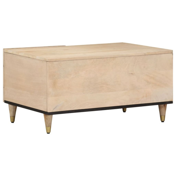 Mesa de centro de madera maciza de mango 80x50x40 cm M 5