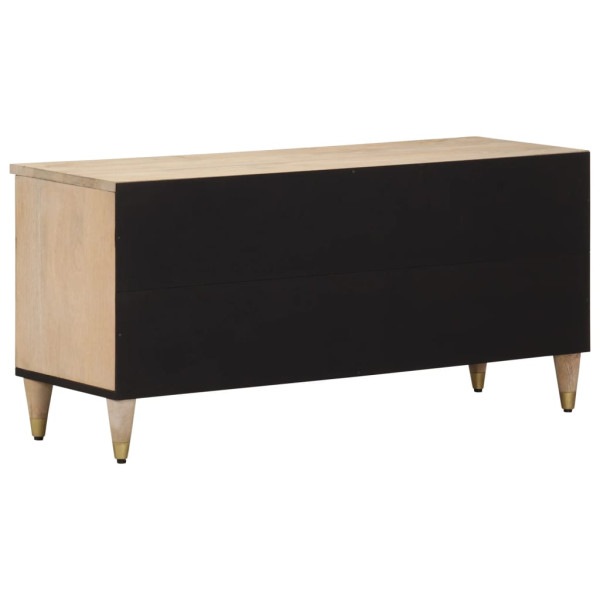 Mueble de TV madera maciza de mango 100x33x46 cm M 5