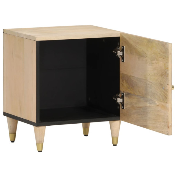 Mesitas de noche 2 uds madera maciza de mango 40x33x46 cm M 3