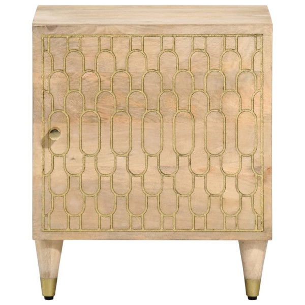 Mesitas de noche 2 uds madera maciza de mango 40x33x46 cm M 4