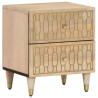 Mesitas de noche 2 uds madera maciza de mango 40x33x46 cm 1