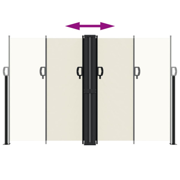 Toldo lateral retráctil crema 160x600 cm M 5