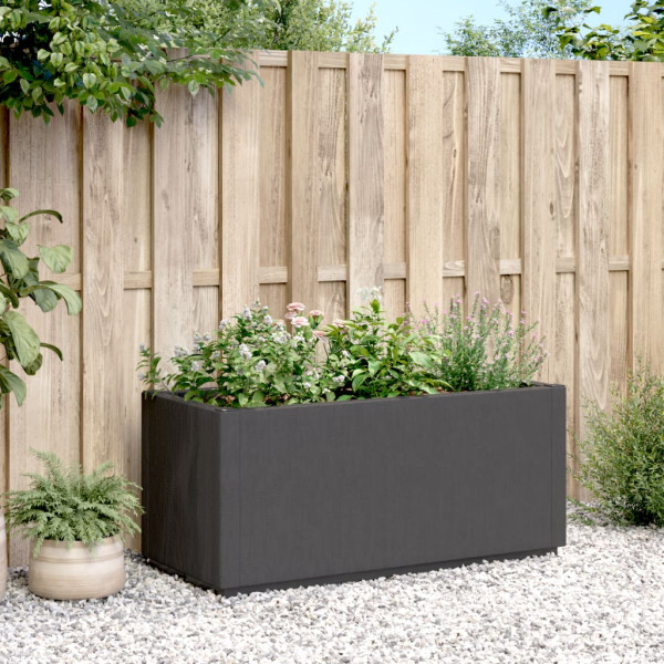 Jardinera PP gris oscuro 80x36x35 cm M 3