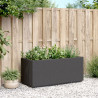 Jardinera PP gris oscuro 80x36x35 cm 3