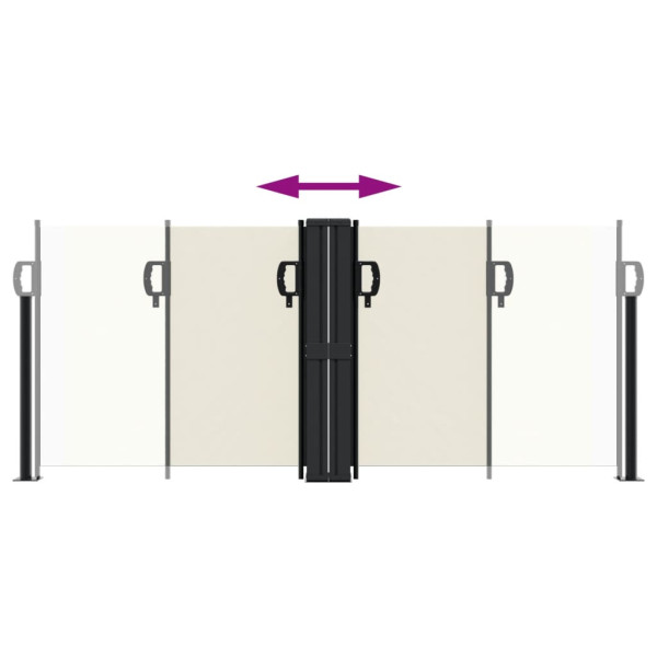 Toldo lateral retrátil 100x600 cm creme M 5