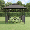 Gazebo com telhado 300x300x270 cm aço antracite 1
