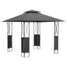 Gazebo com telhado 300x300x270 cm aço antracite 2