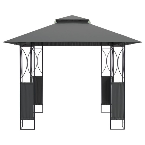 Gazebo com telhado 300x300x270 cm aço antracite M 3