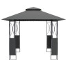 Gazebo com telhado 300x300x270 cm aço antracite 3