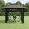 Gazebo com paredes laterais 300x300x270 cm aço antracite 1