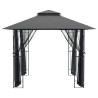 Gazebo com paredes laterais 300x300x270 cm aço antracite 4