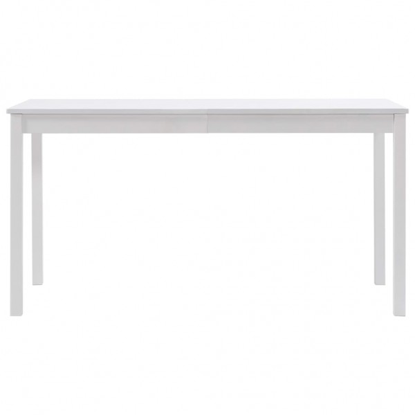 Mesa de comedor de madera de pino blanco 140x70x73 cm M 3