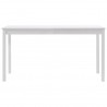 Mesa de jantar de madeira de pinheiro branco 140x70x73 cm 3