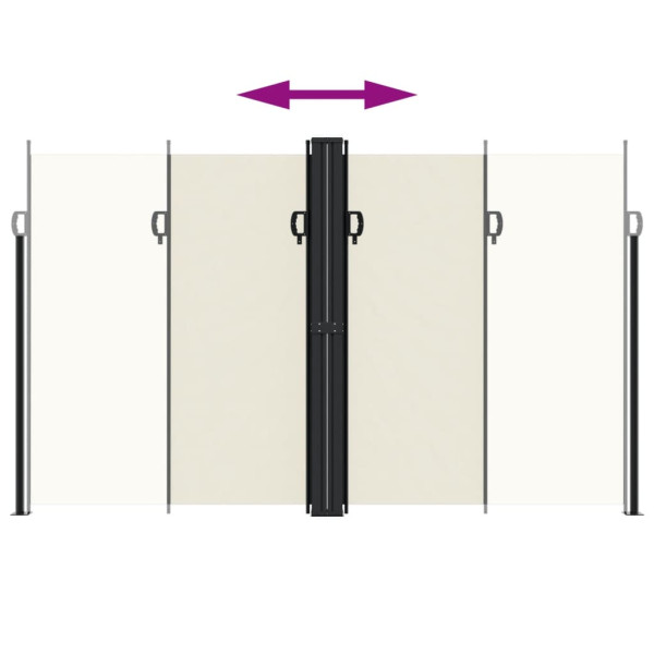 Toldo lateral retráctil crema 200x600 cm M 5