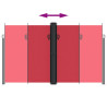 Toldo lateral retrátil 200x600 cm vermelho 5
