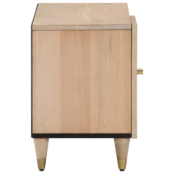 Mueble de TV madera maciza de mango 80x31x46 cm M 4