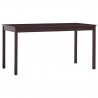 Mesa de comedor de madera de pino marrón oscuro 140x70x73 cm 1
