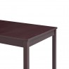 Mesa de comedor de madera de pino marrón oscuro 140x70x73 cm 5