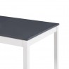 Mesa de jantar 180x90x73 cm madeira de pinho branco e cinzento 5