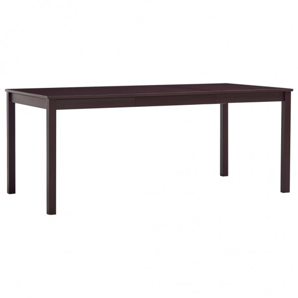 Mesa de comedor de madera de pino marrón oscuro 180x90x73 cm D