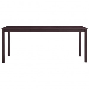 Mesa de jantar 180x90x73 cm madeira de pinho castanho-escuro H
