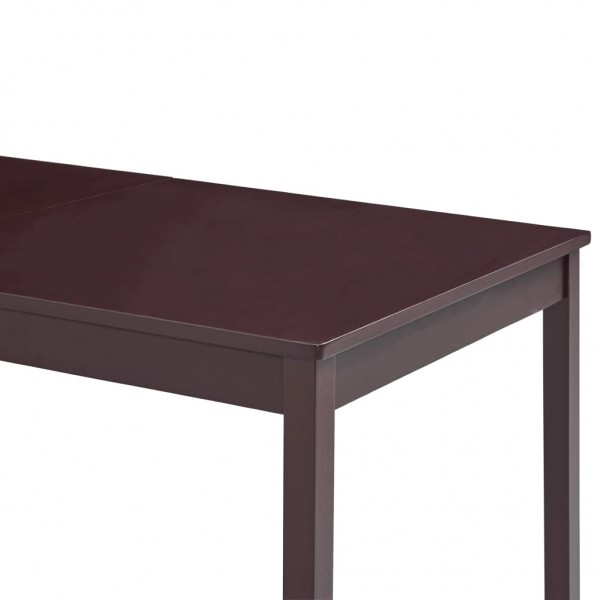 Mesa de jantar 180x90x73 cm madeira de pinho castanho-escuro M 4