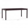 Mesa de jantar 180x90x73 cm madeira de pinho castanho-escuro 5