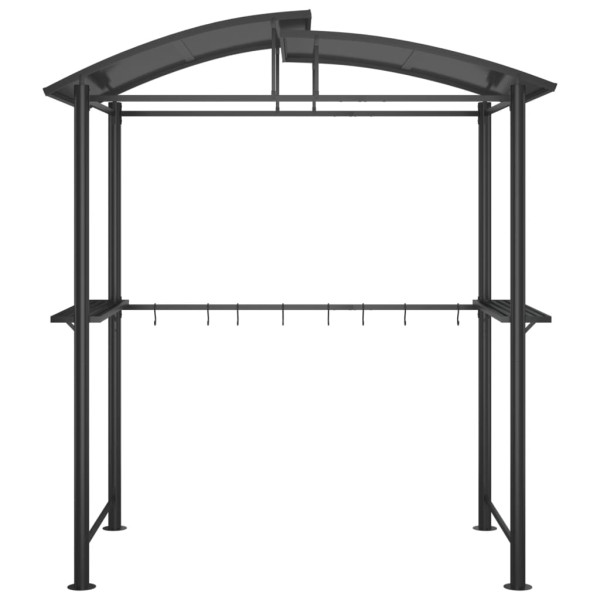 Gazebo churrasco prateleiras laterais 210x114x230 aço antracite M 3