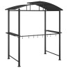 Gazebo churrasco prateleiras laterais 210x114x230 aço antracite 5