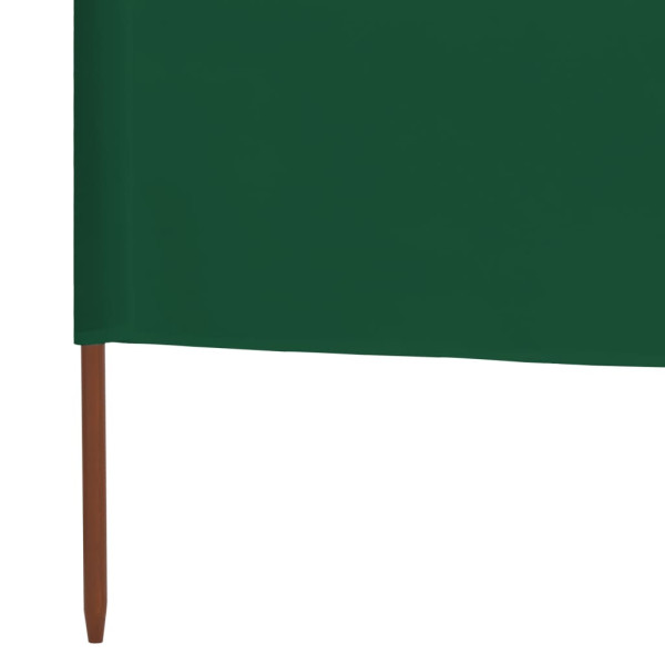 Para-vento com 3 painéis em tecido 400x160 cm verde M 4