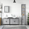 Set de muebles de baño 4 pzas madera contrachapada gris sonoma 3